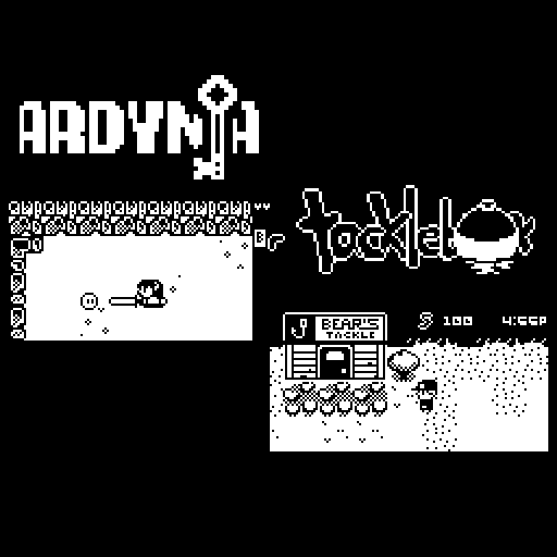 Screenshots of my two Arduboy games