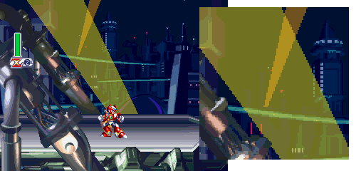 Mega Man X4 on the PS4 showing proper transparency